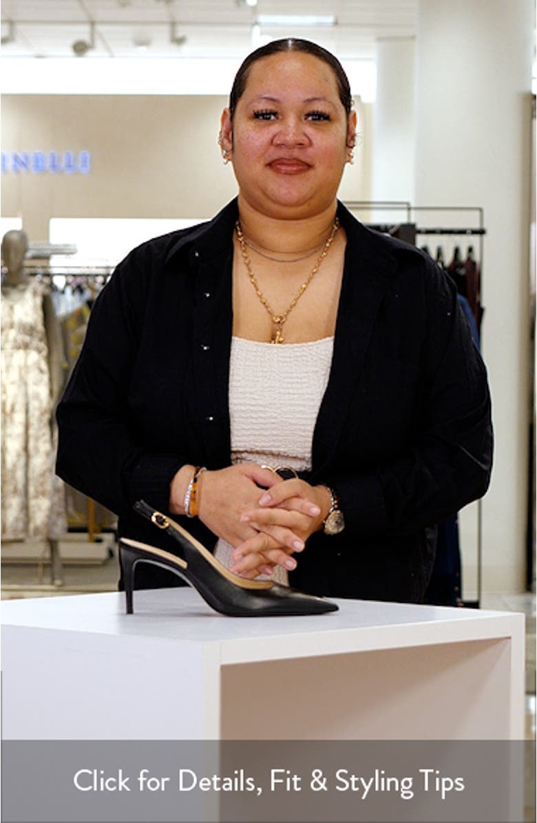 Stuart Power 75 Pointed Toe Slingback Pump, sales video thumbnail