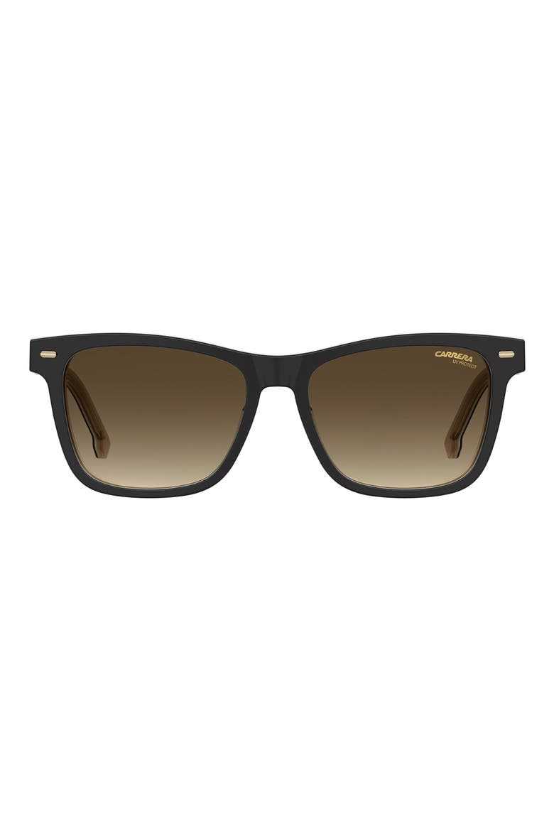 54mm Gradient Rectangular Sunglasses, Main, color, BLACK BEIGE/ BROWN GRADIENT