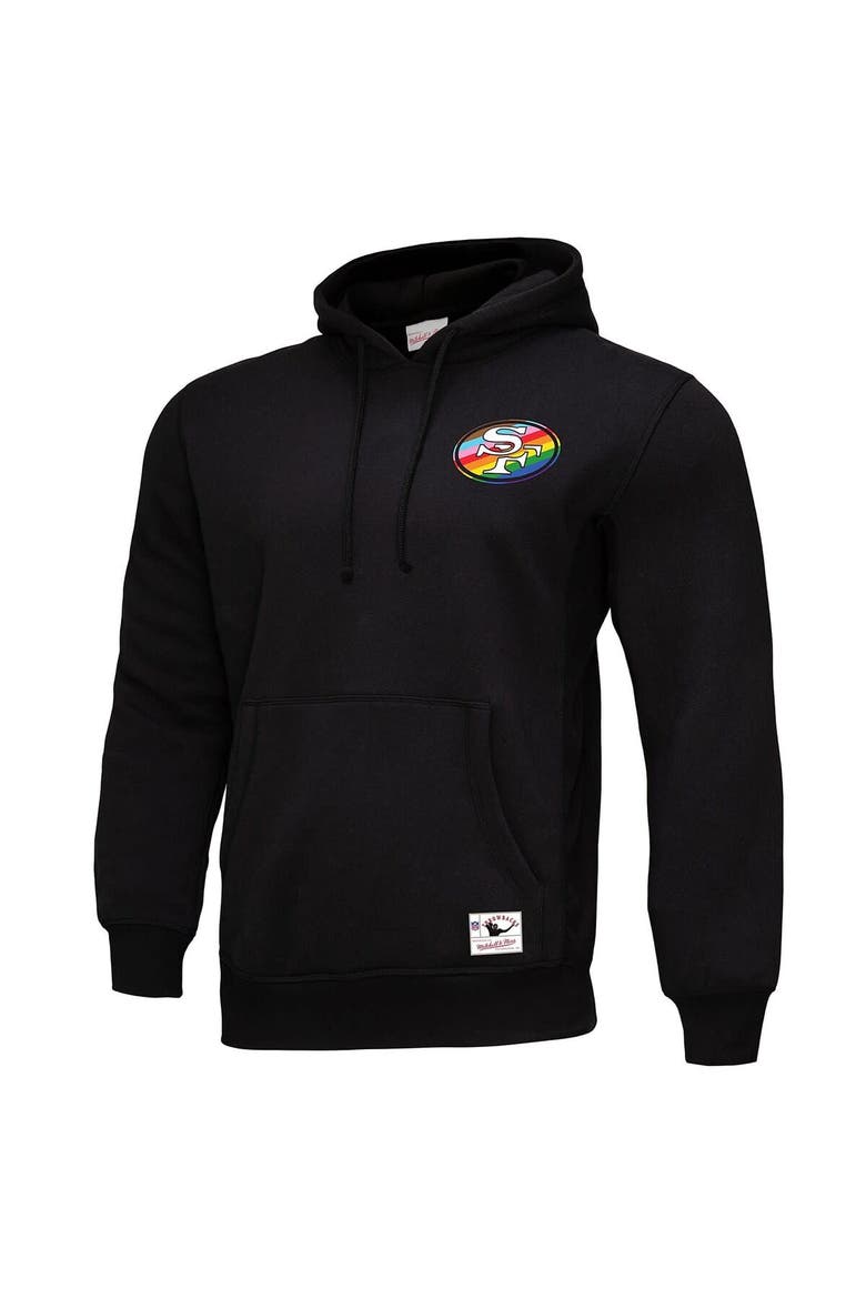 Men's Mitchell & Ness Black San Francisco 49ers Pride Pullover Hoodie, Alternate, color, Black