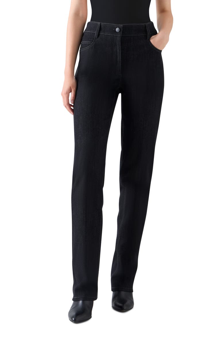 Chess Straight Leg Jeans, Main, color, BLACK DENIM