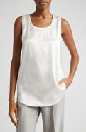 Lafayette 148 New York Perla Reversible Silk Blouse