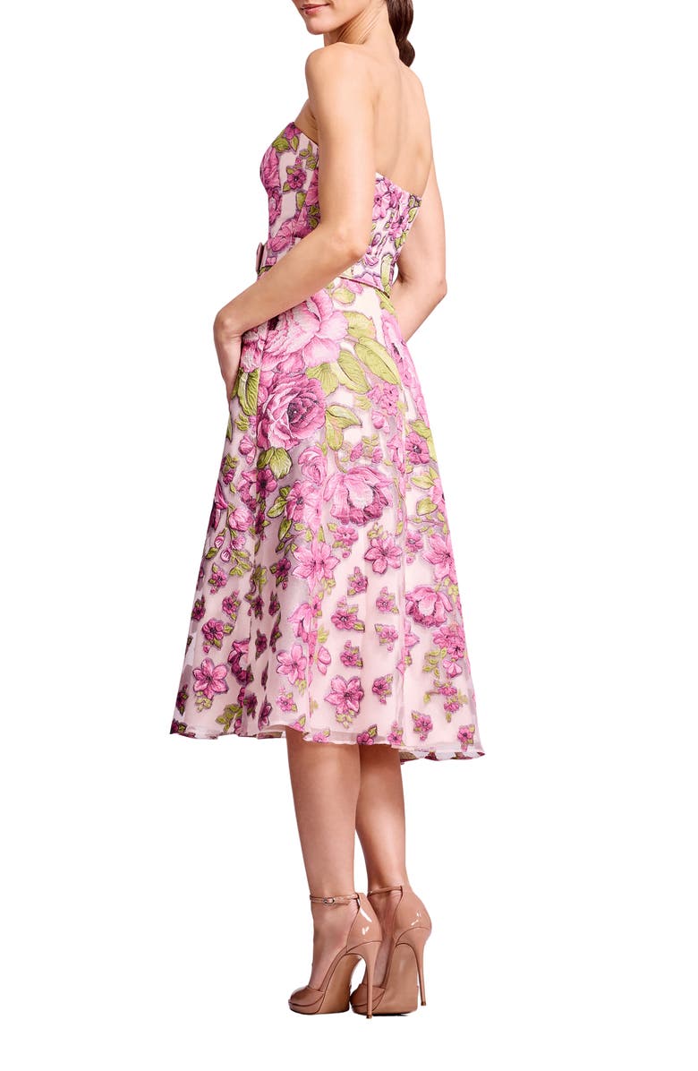 Dress the Population Allegra Brocade Strapless Cocktail Dress, Alternate, color, 