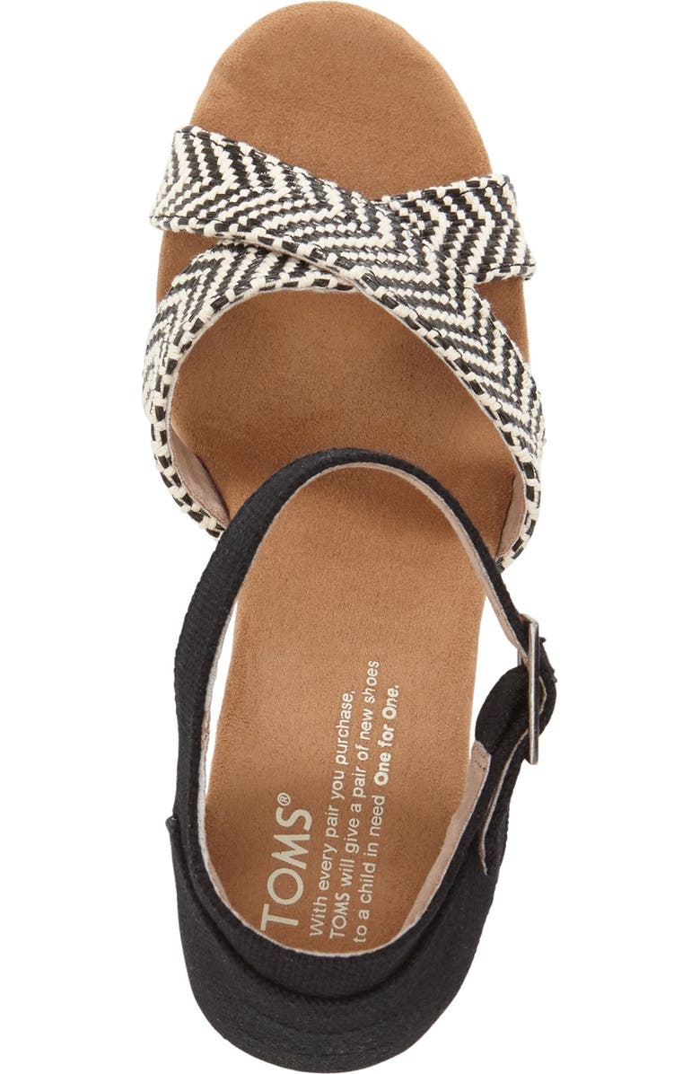 TOMS Platform Wedge Sandal, Alternate, color,