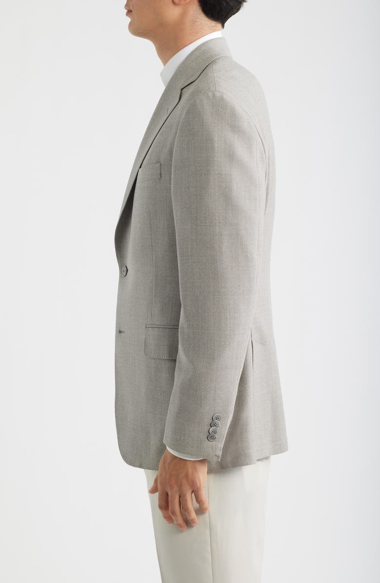 Heritage Gold Weightless Light Grey Flat Front Stretch Wool Suit Jacket, Alternate, color, Light Grey
