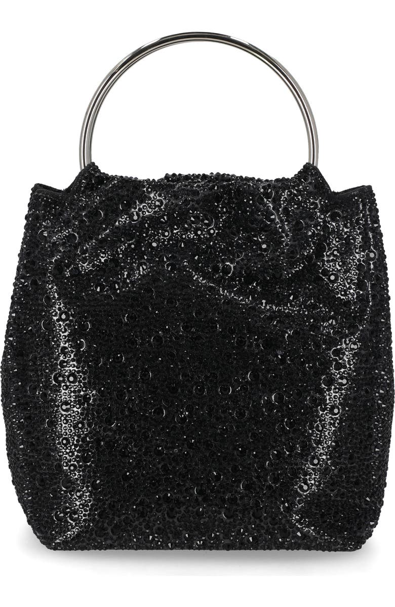 Jessica McClintock Nikki Ring Top Handle Clutch, Main, color, Black