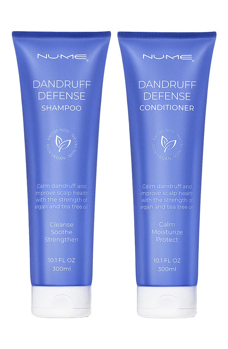 NUME Dandruff Duo | Vegan Flake-Fighting Shampoo & Conditioner, Main, color, Blue