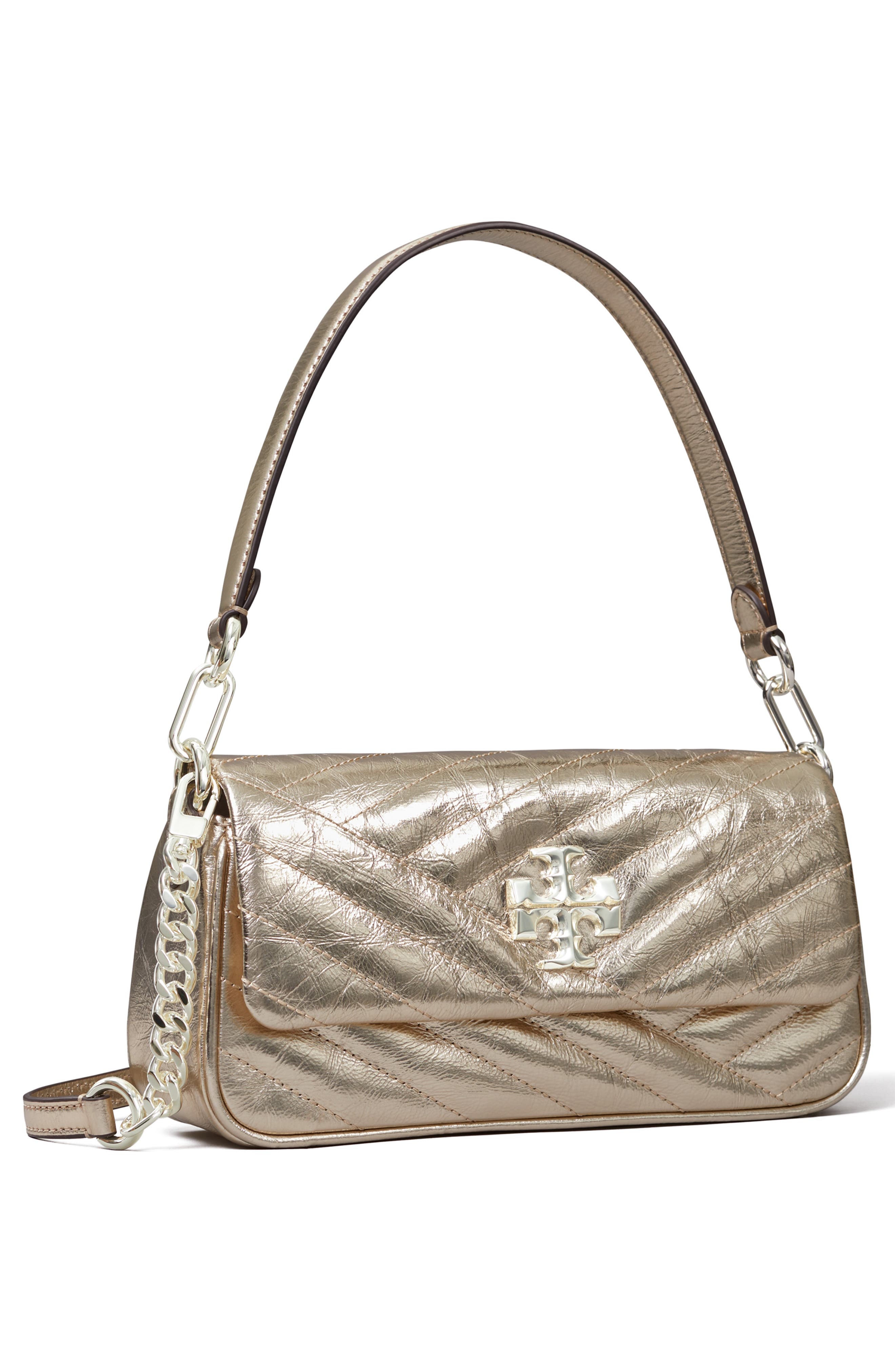 Tory Burch Kira Small Chevron Quilted Convertible Leather Crossbody Bag, Alternate, color, 