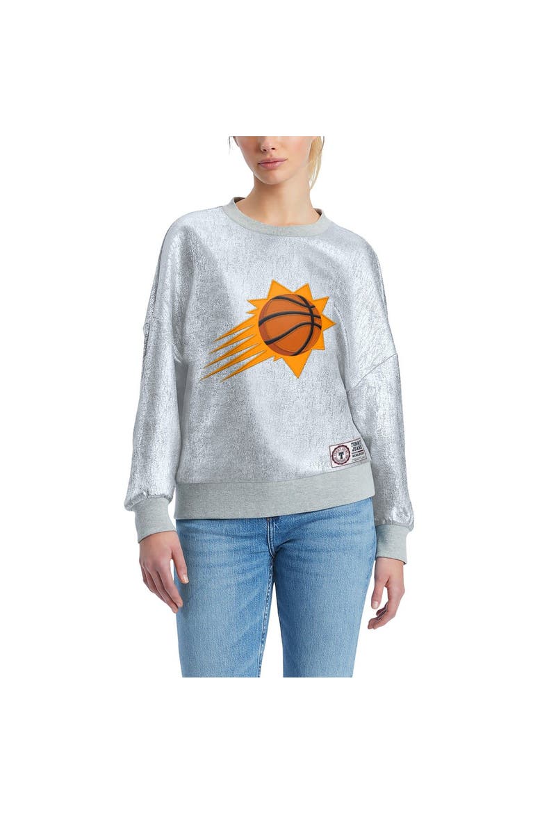 Women's Tommy Jeans Silver Phoenix Suns Tracy Pullover Sweatshirt, Alternate, color, Silver