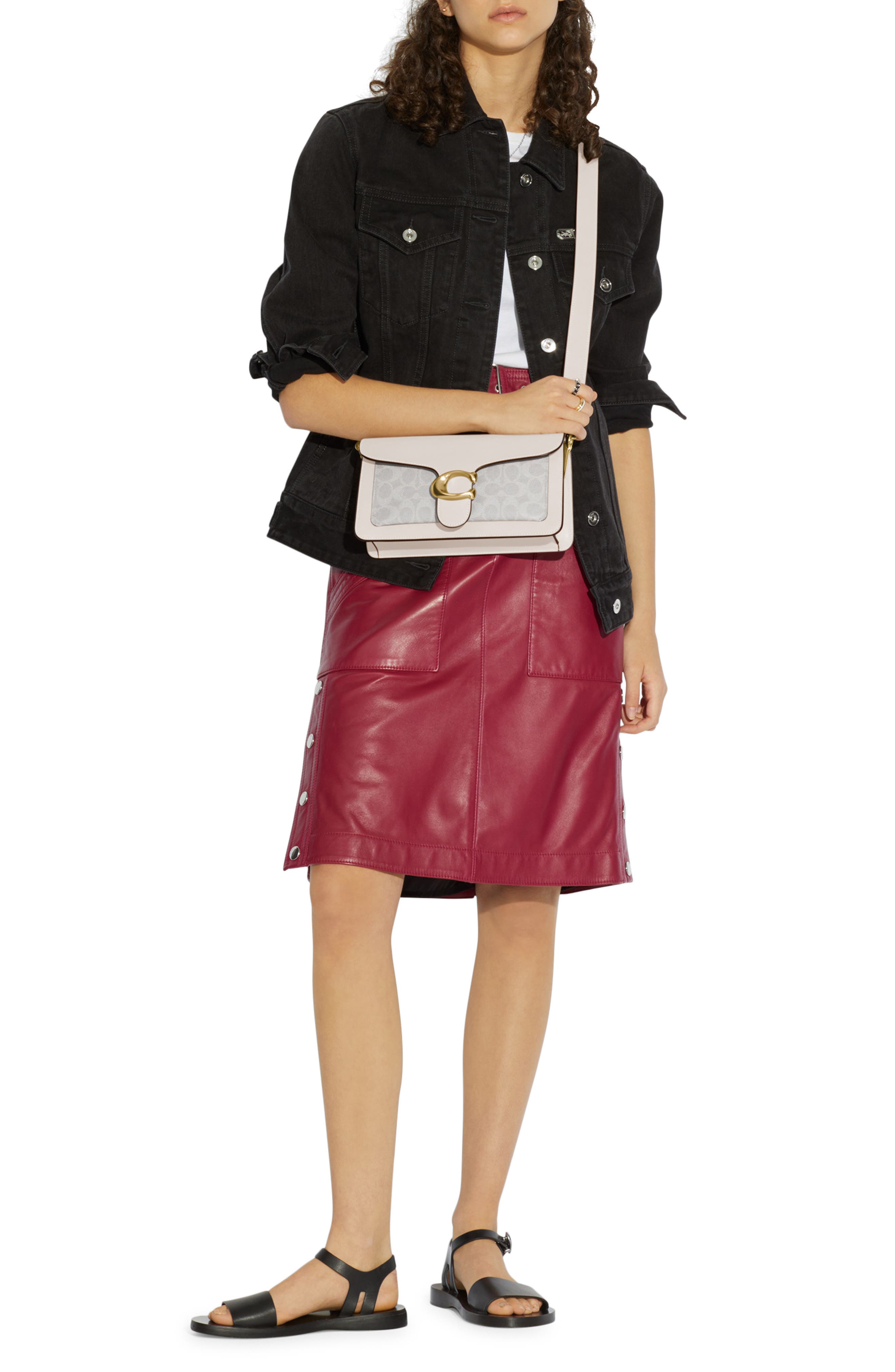 COACH Tabby Signature Coated Canvas & Leather Crossbody Bag, Alternate, color, 