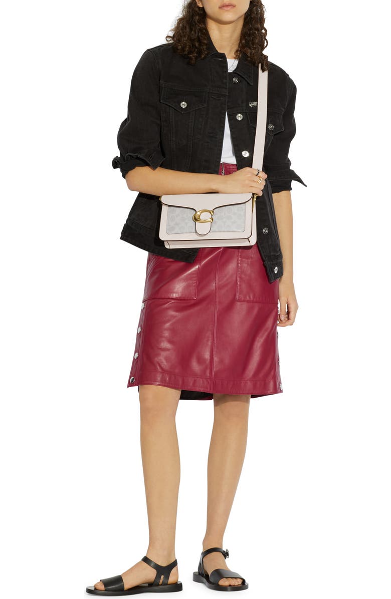 COACH Tabby Signature Coated Canvas & Leather Crossbody Bag, Alternate, color,