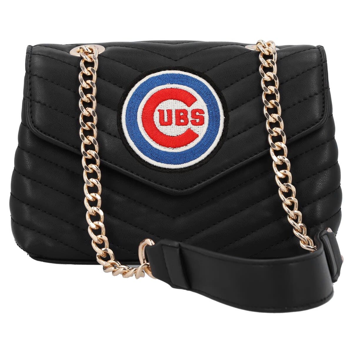 CUCE Chicago Cubs Quilted Crossbody Purse, Main, color, Black