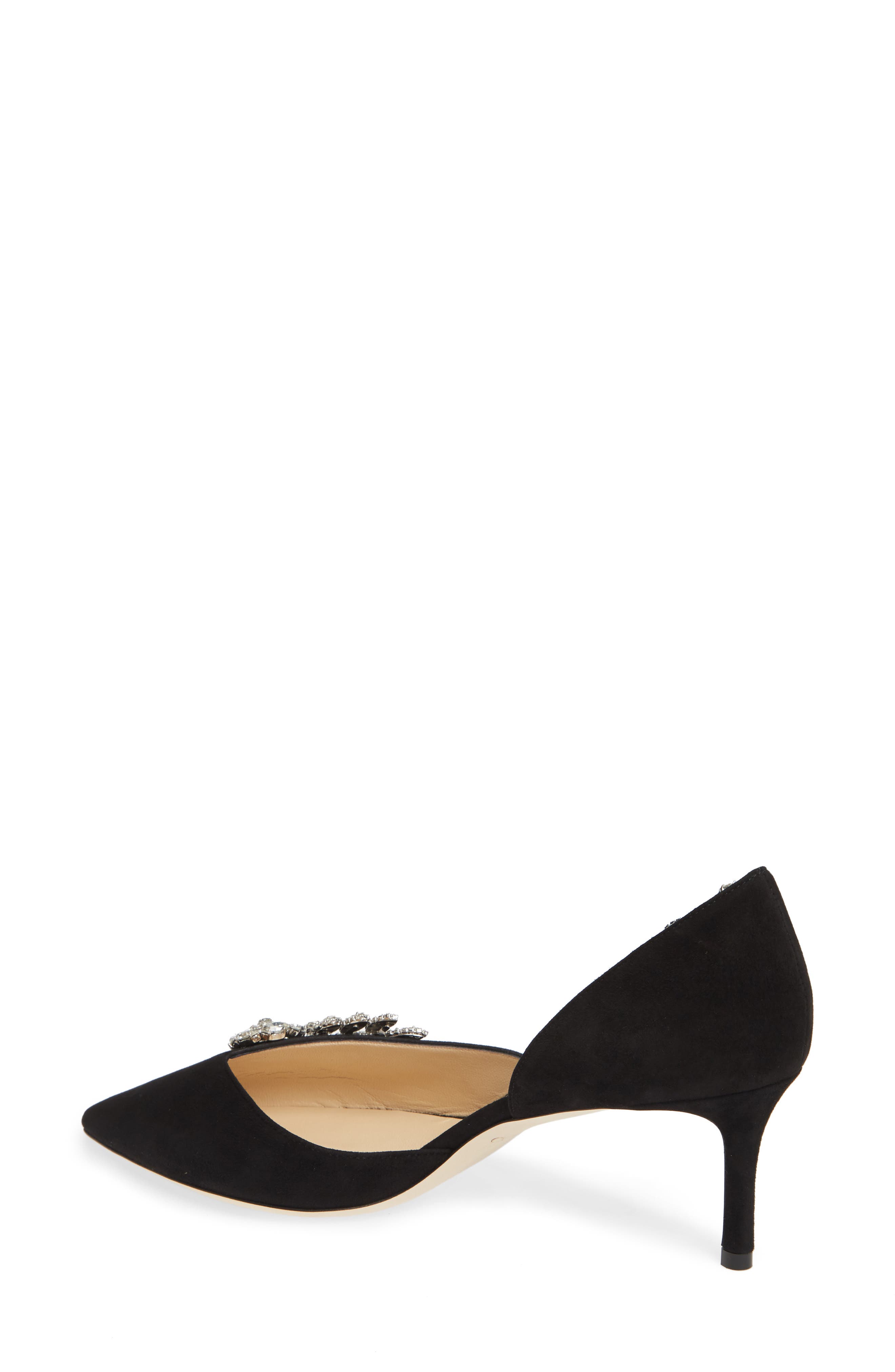 Jimmy Choo Teja Embellished Suede d'Orsay Pump, Alternate, color, 