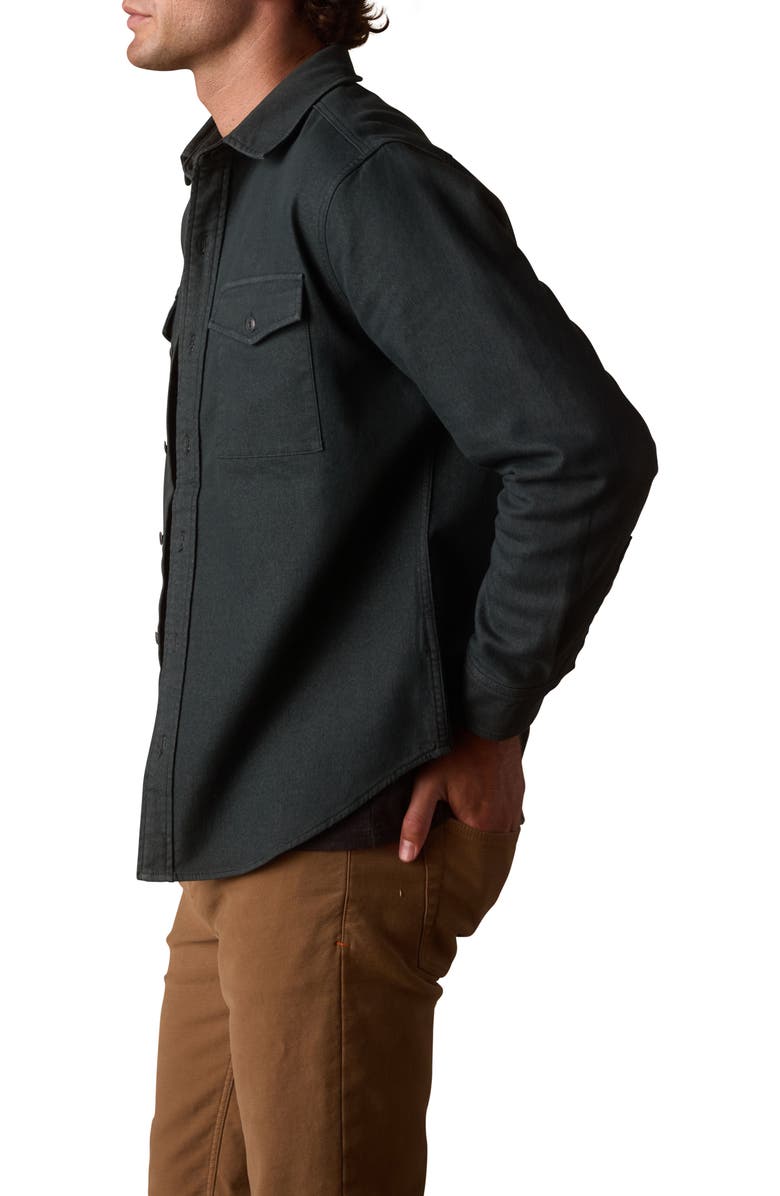 The Normal Brand Big Jake Cotton Blend Button-Up Shirt Jacket, Alternate, color, Green Gables