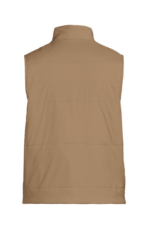 Shop Lands' End Wanderfree Insulated Vest In Toasted Rye