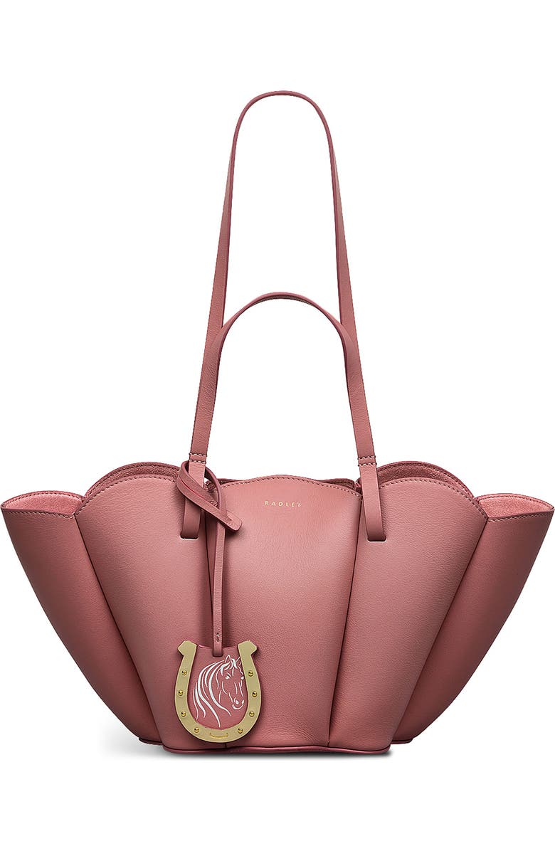 Radley x Kentucky Derby Lily Small Leather Tote, Main, color, Sienna Pink