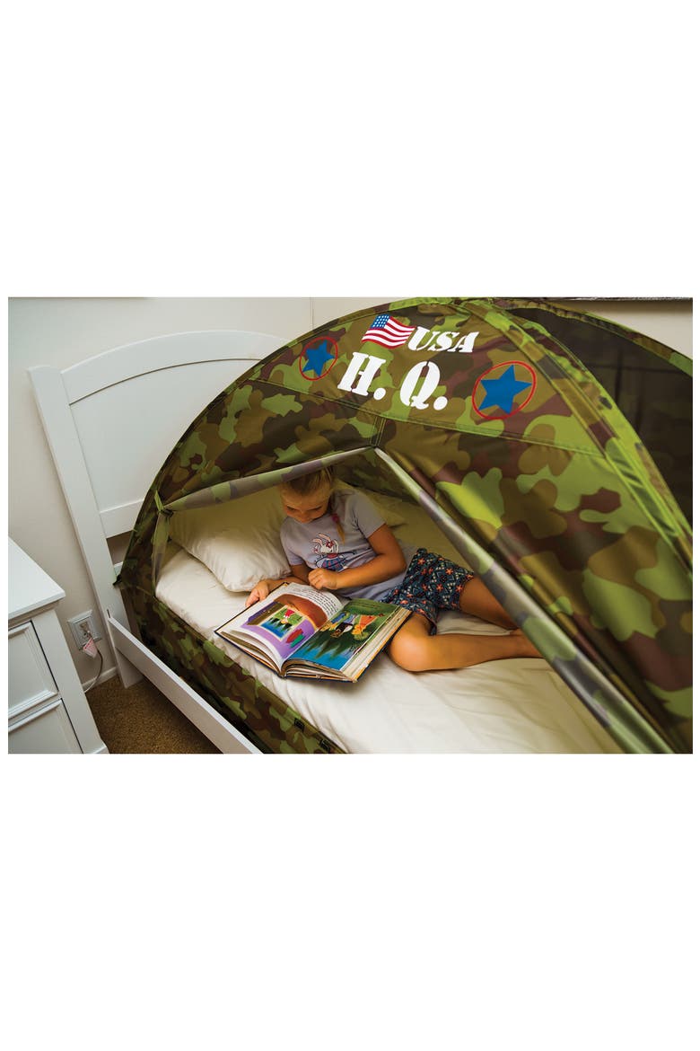 Twin-Size HQ Camo Bed Tent, Alternate, color, CAMO GREEN