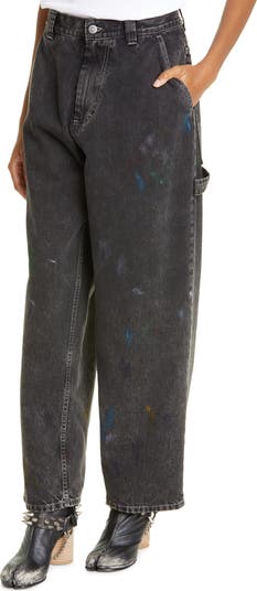 Maison Margiela High Waist Wide Leg Paint Jeans | Nordstrom Maison Margiela High Waist Wide Leg Paint Jeans | Nordstrom