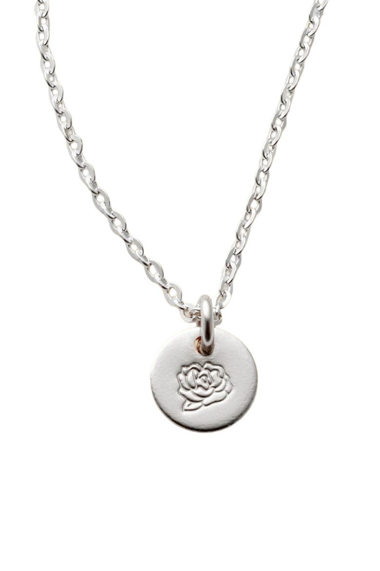 September Birth Flower Necklace, Main, color, Silver