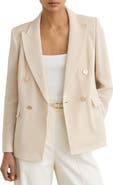Reiss Fiore Open Stitch Cotton Blend Blazer
