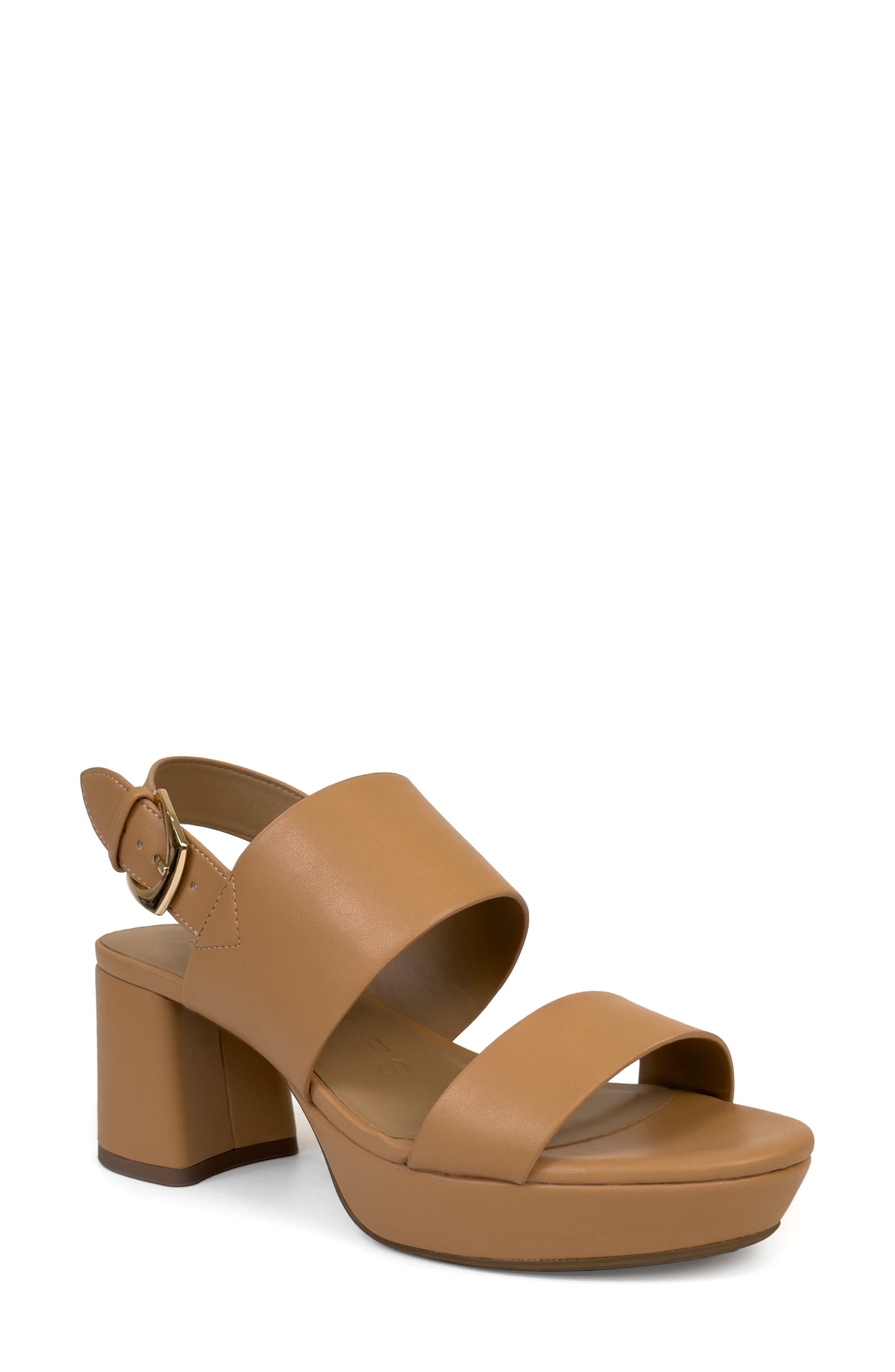 Camilia Platform Sandal, Main, color, NATURAL FAUX CALF LEATHER