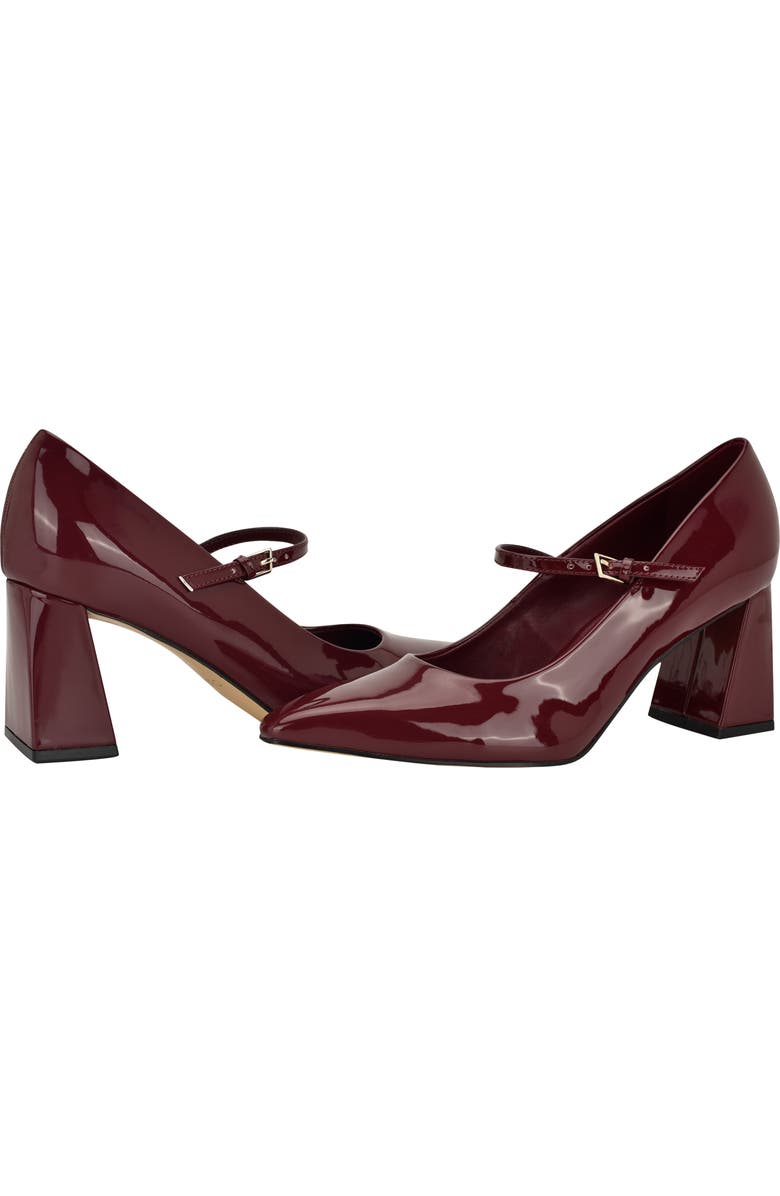 Calvin Klein Naprina Pointed Toe Mary Jane Pump, Alternate, color, Red Patent