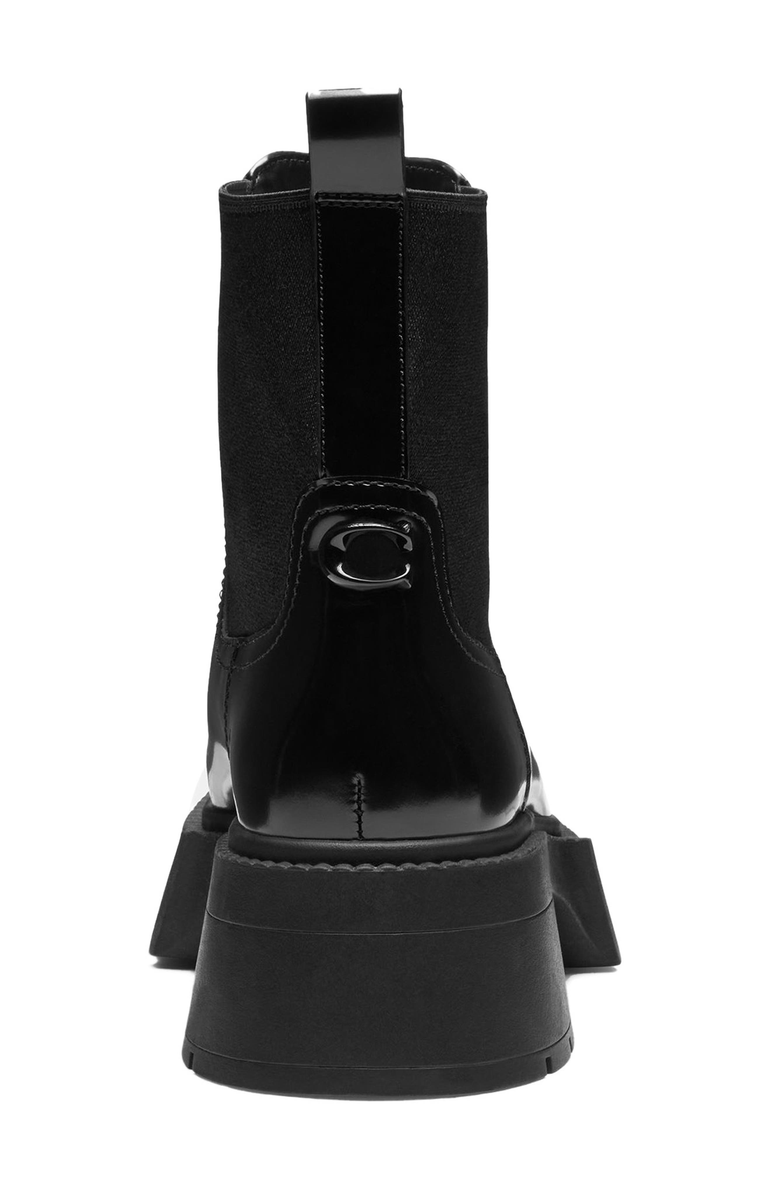 COACH Leah Platform Chelsea Boot, Alternate, color, Black
