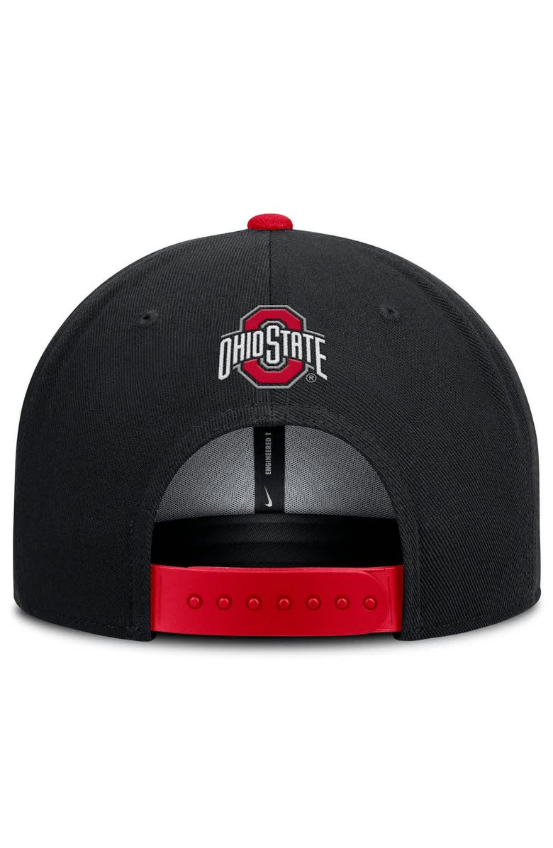 Nike Men's Nike Black/Scarlet Ohio State Buckeyes 2025 On-Field Patch Pro Dri-FIT Snapback Hat, Alternate, color, 