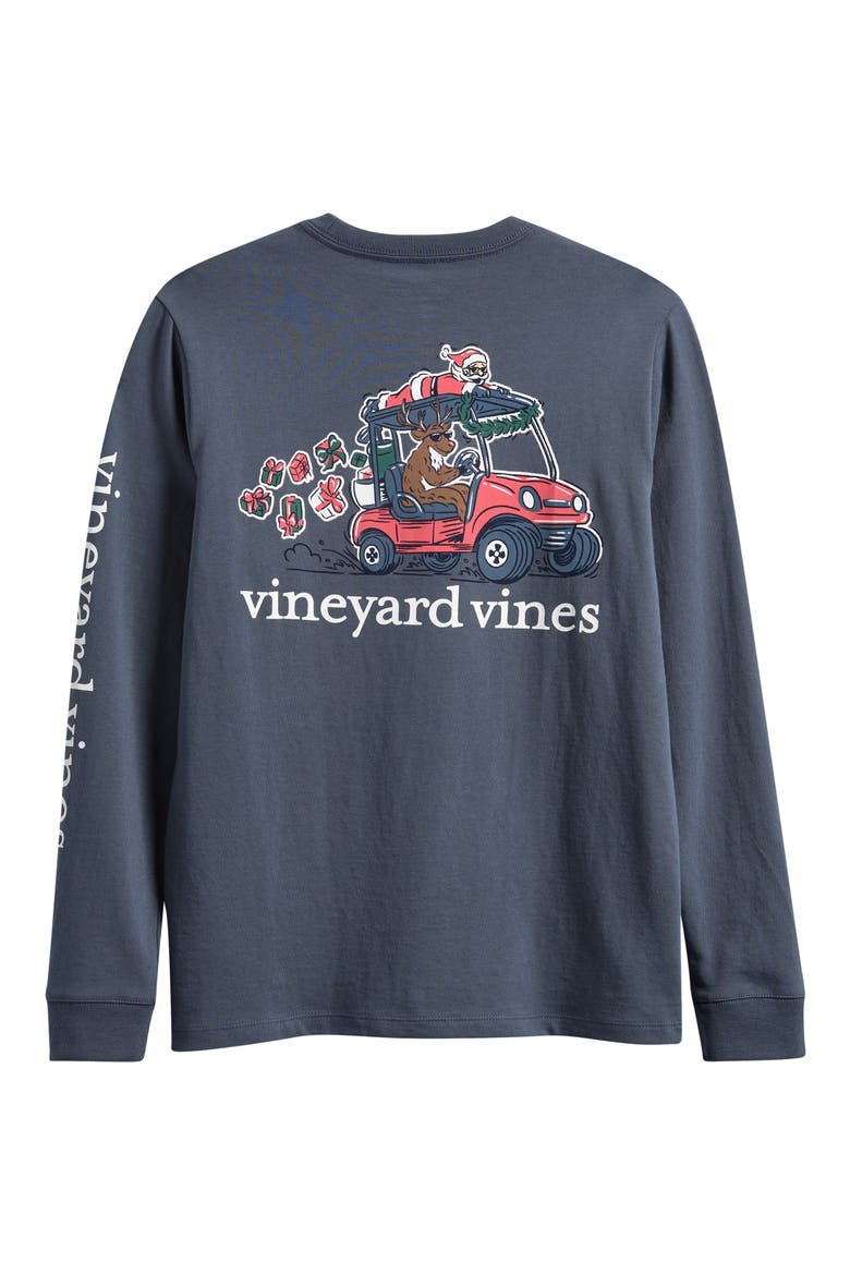 Kids' Ho Ho Drive Long Sleeve Graphic Tee, Alternate, color, ASH GRAY