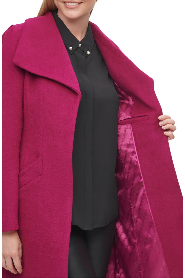 Wool Belted Wrap Coat, Alternate, color, MAGENTA