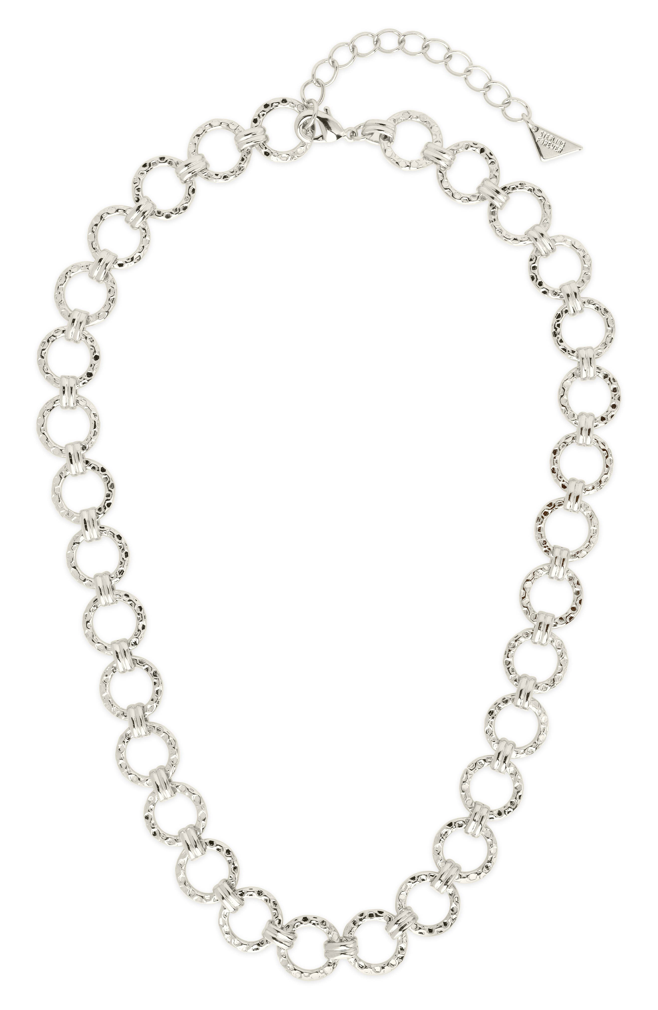 Sterling Forever Molten Chain Necklace