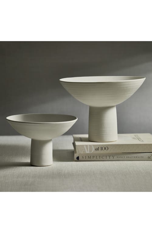 Zodax Nurana Funnel Ceramic Bowl In White