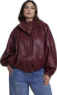 ELOQUII Faux Leather Cocoon Jacket (plus)