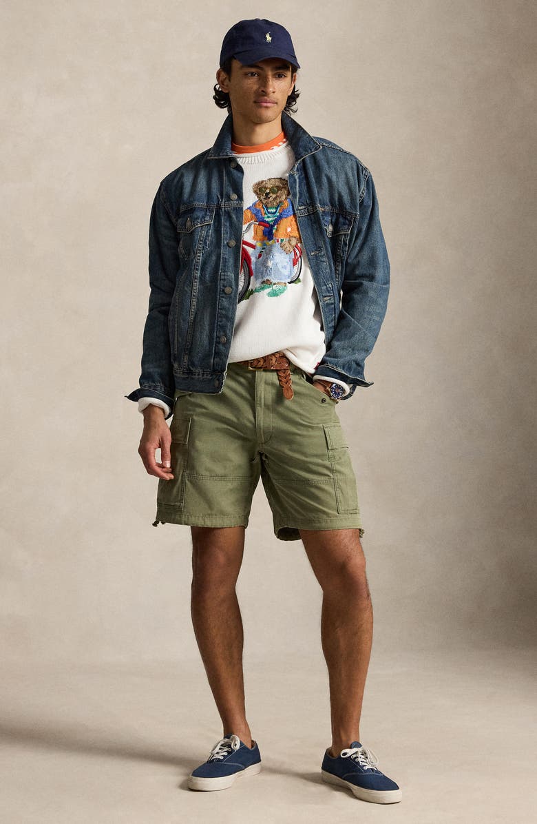 Polo Ralph Lauren Polo Bear Intarsia Sweater, Alternate, color, Deckwash White