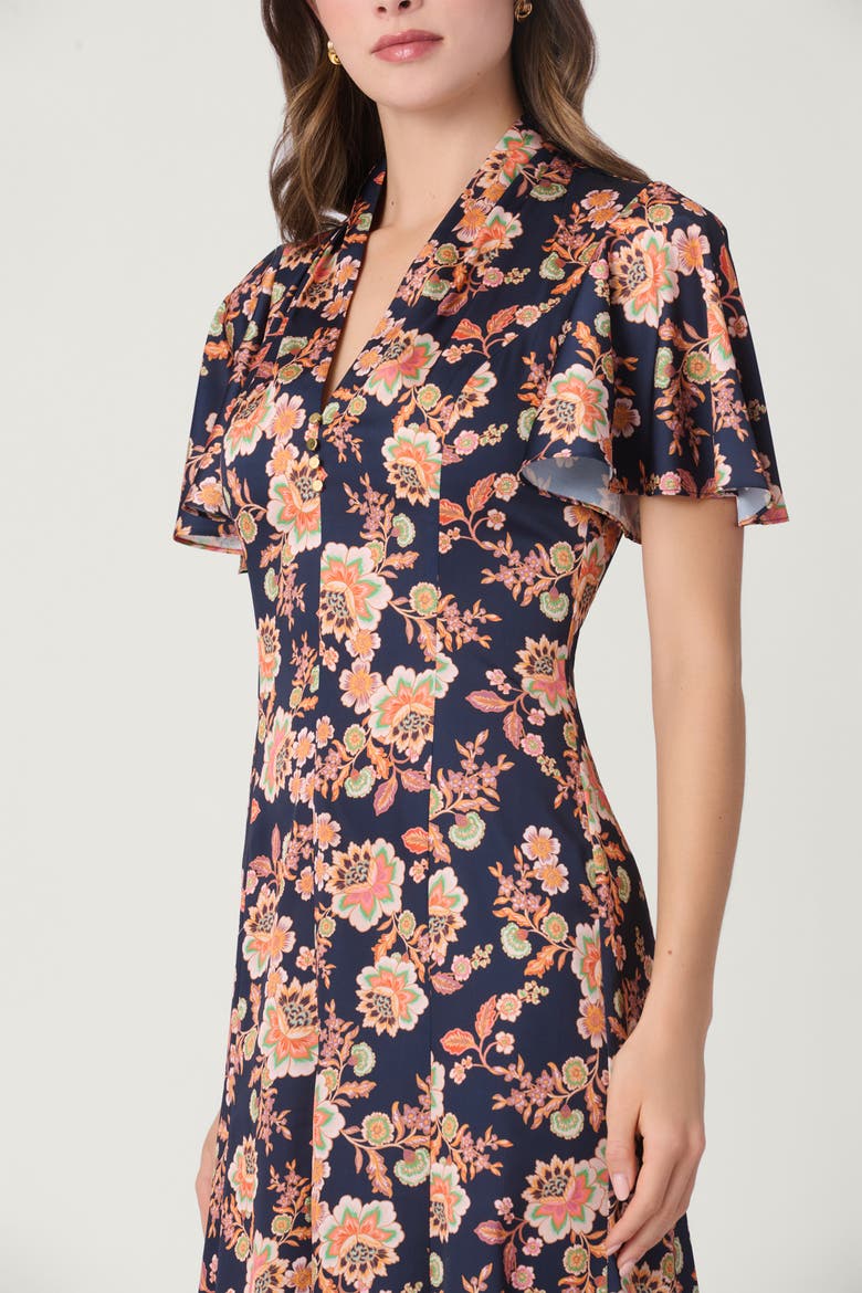 Apollo Floral Cinnie Dress, Alternate, color, Navy Multi
