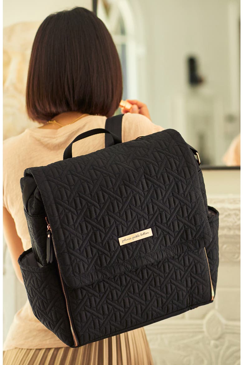 'Embossed Boxy' Backpack Diaper Bag, Alternate, color, MOONLESS ROSE