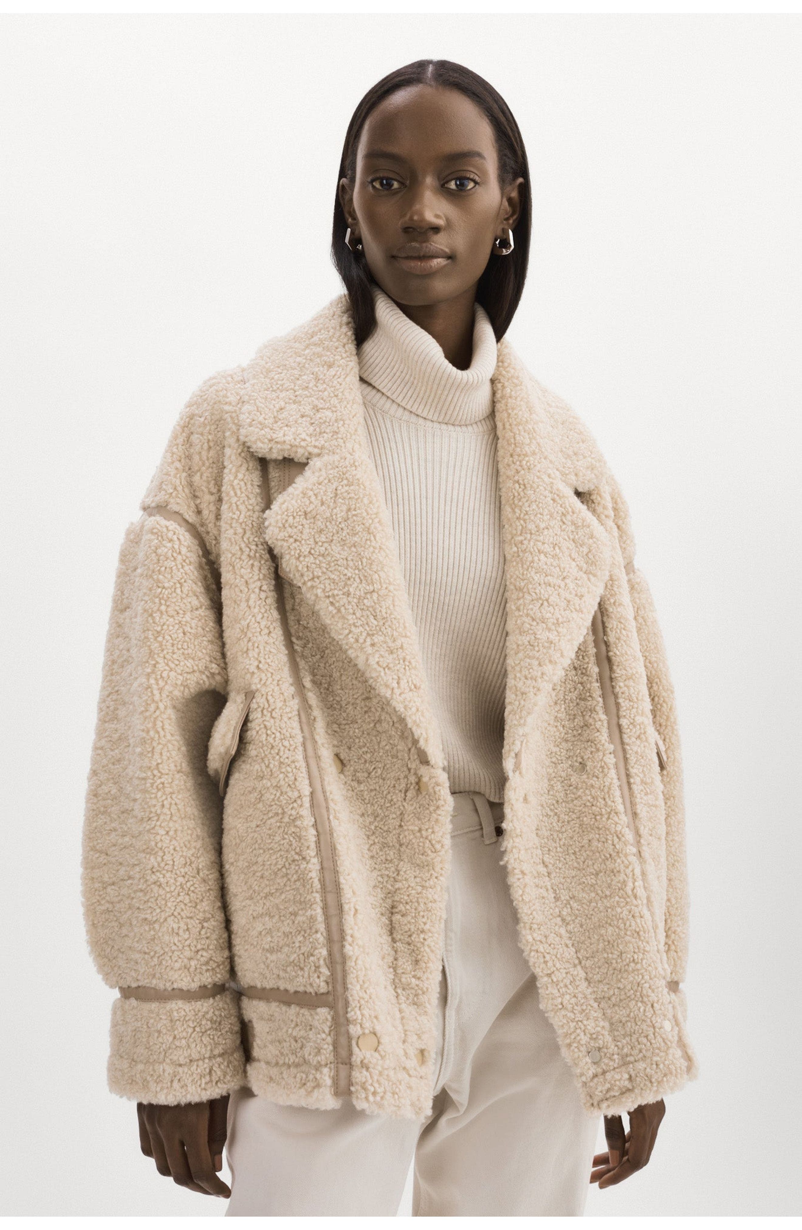 Badu | Oversized Faux Shearling Jacket - image 3