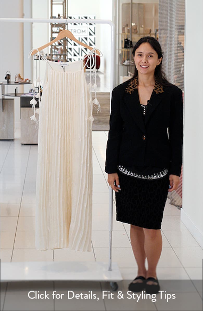 Sadie Floral Embroidery Midi Dress, sales video thumbnail