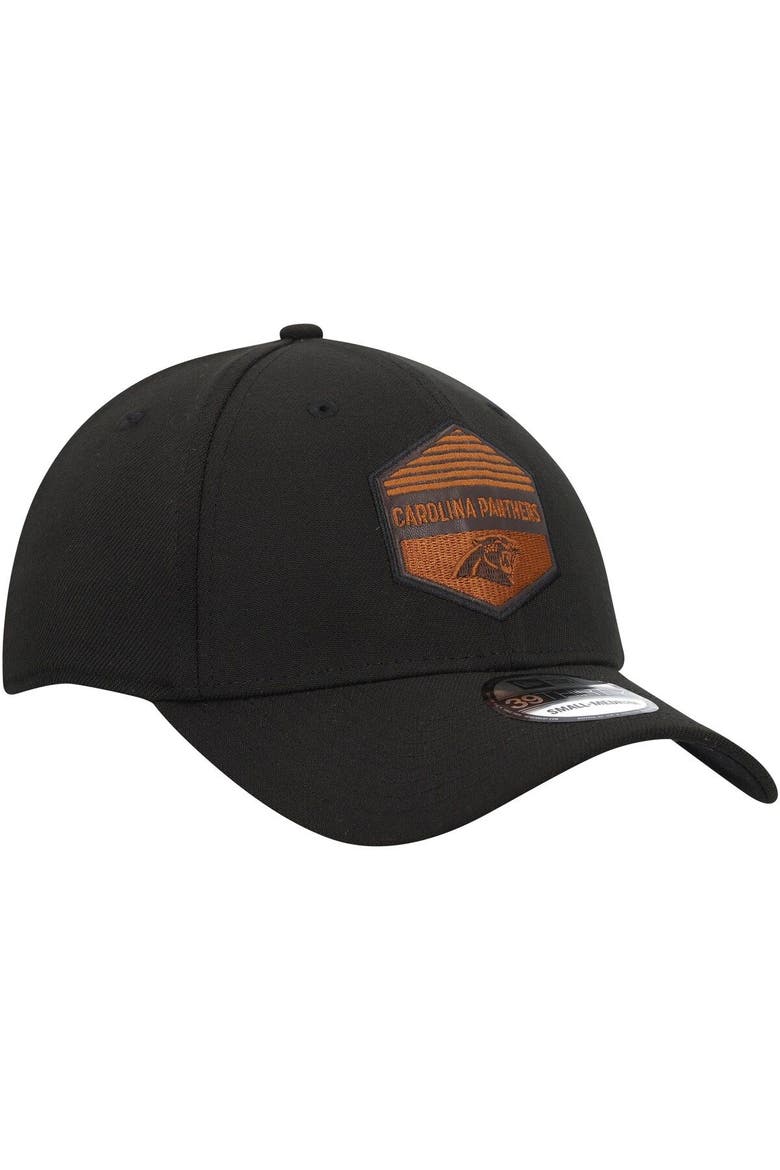 Men's New Era Black Carolina Panthers Gulch 39THIRTY Flex Hat, Alternate, color, Black