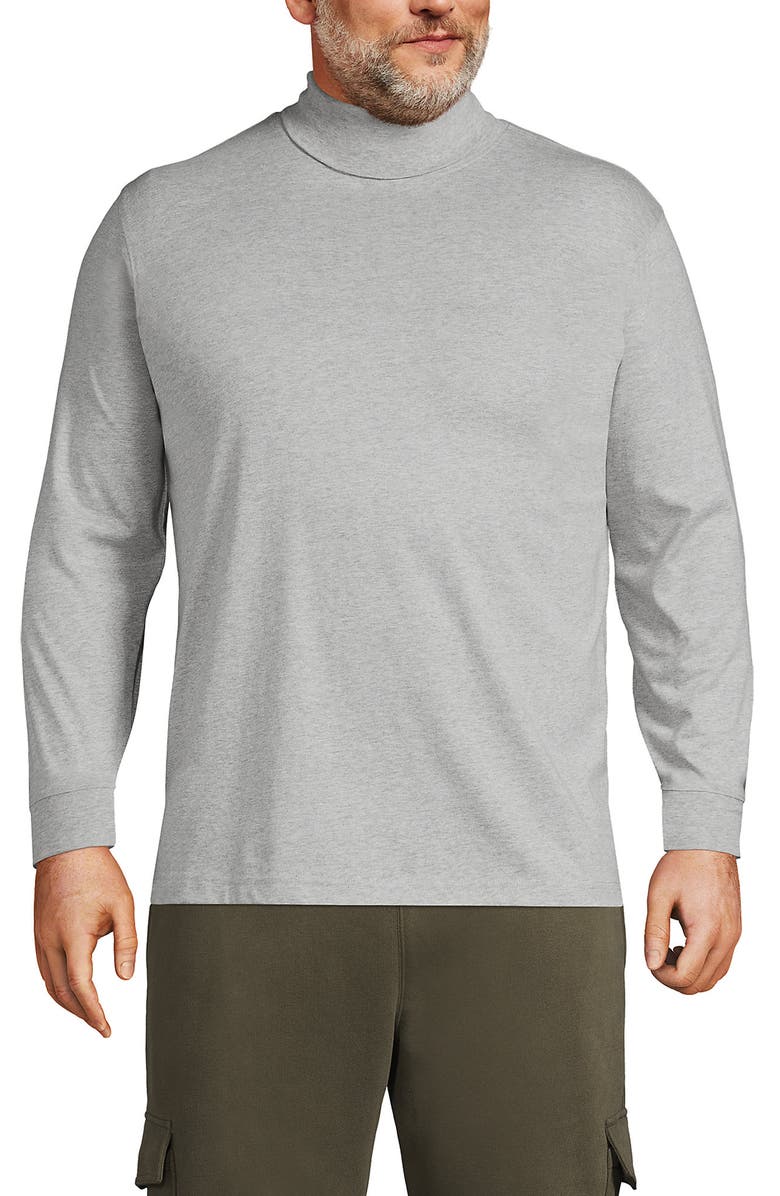 Lands' End Super-T Turtleneck, Alternate, color, Gray Heather