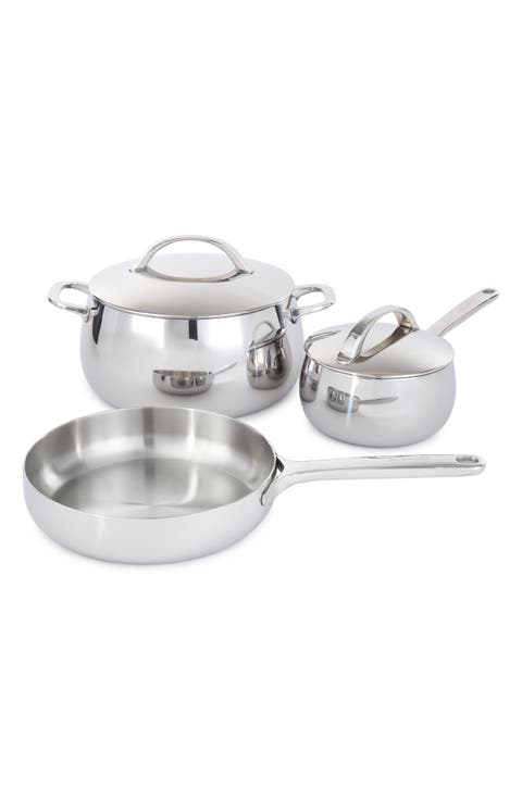 Belly Tri-Ply Stainless Steel 5-Piece Cookware Set