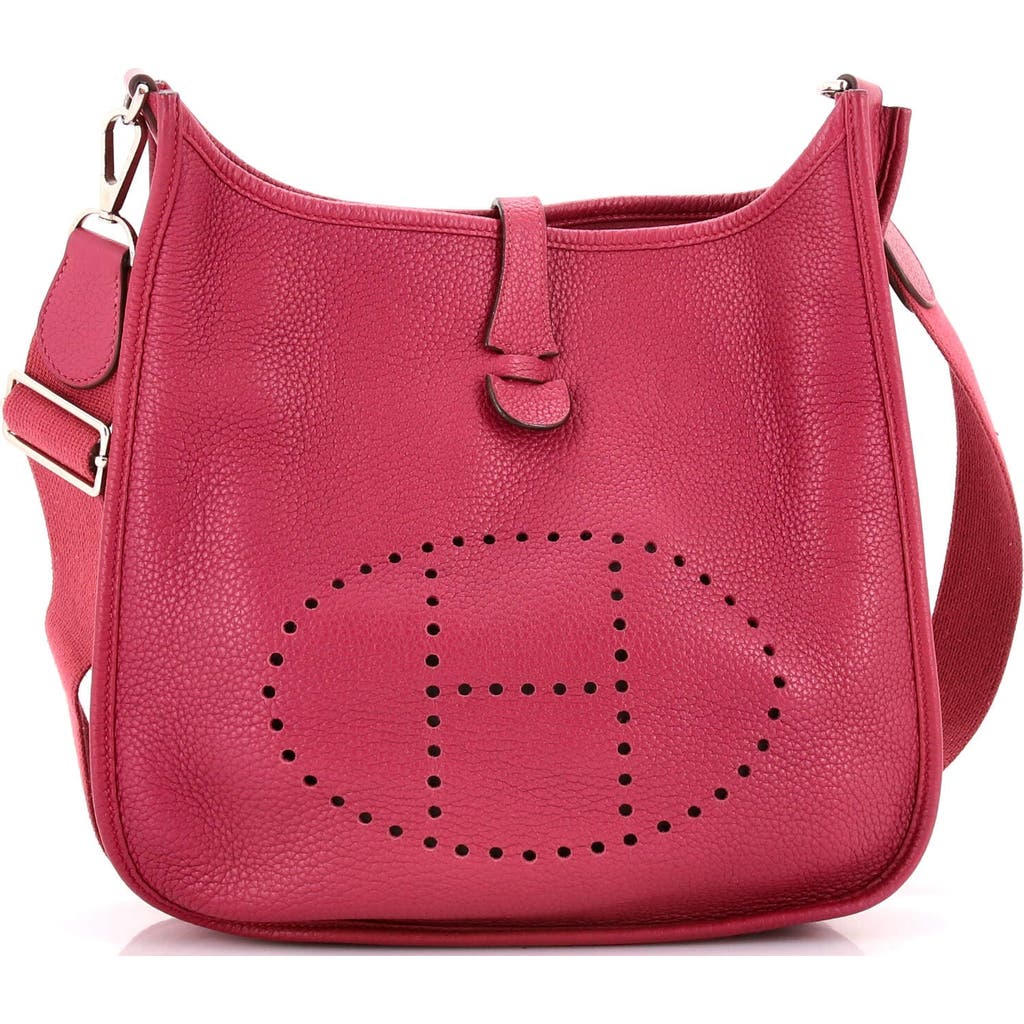 Pre-owned Hermes Hermes Evelyne Bag Gen Iii Clemence Pm In Red