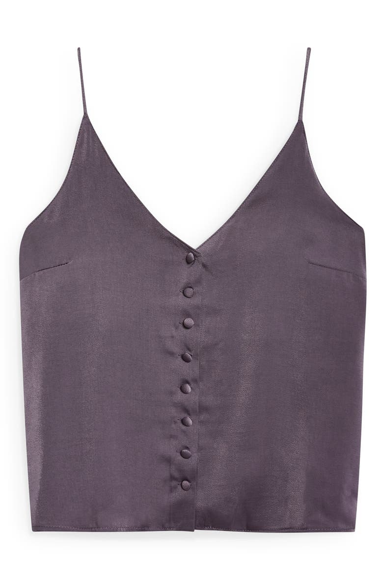 Topshop Satin Button Through Cami Top, Alternate, color, 