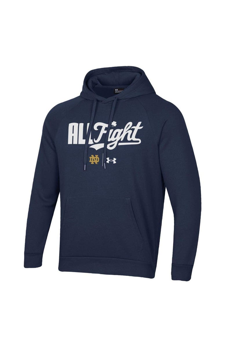 Under Armour Men's Under Armour Navy Notre Dame Fighting Irish All Fight Raglan Pullover Hoodie, Alternate, color, 