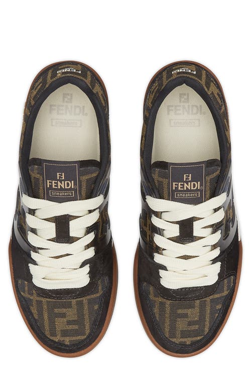 Shop Fendi Ff Match Sneaker In Nero/tobacco