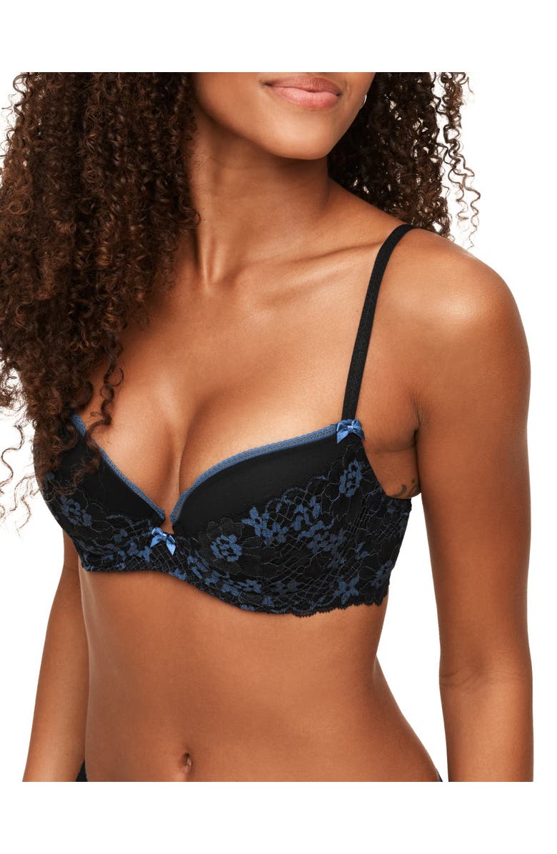 Adore Me Jana Push Up Demi Bra, Main, color, Black