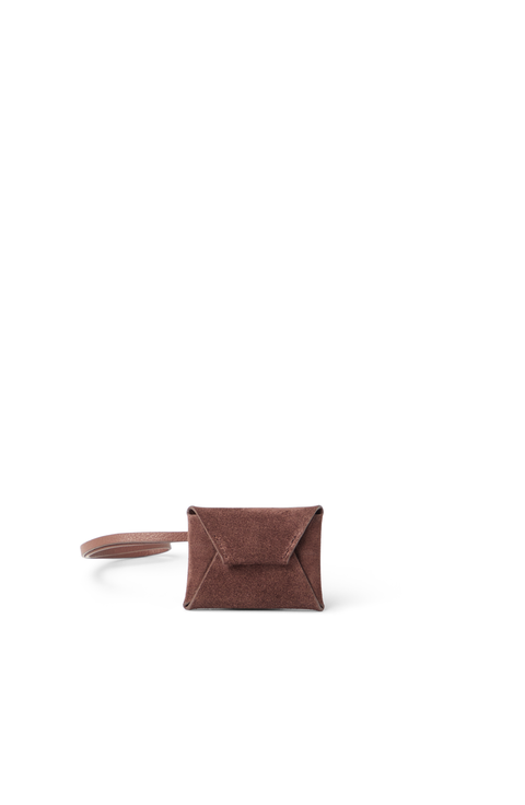 Suede handbag charm