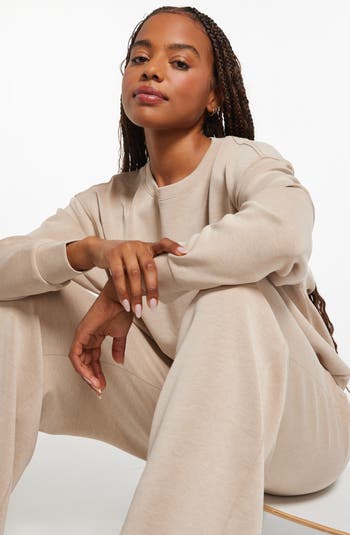 Ultrasoft Boxy Knit Crew Sweatshirt