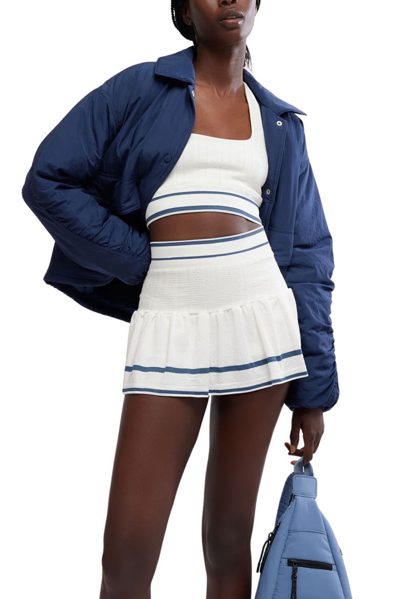 FP Movement Advantage Halter Top & Miniskirt Set, Alternate, color, WHITE/ SKYLINE COMBO