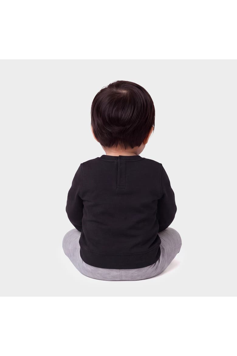 Freezing Arched Crew Fleece Sweatshirt Baby, Alternate, color, Black