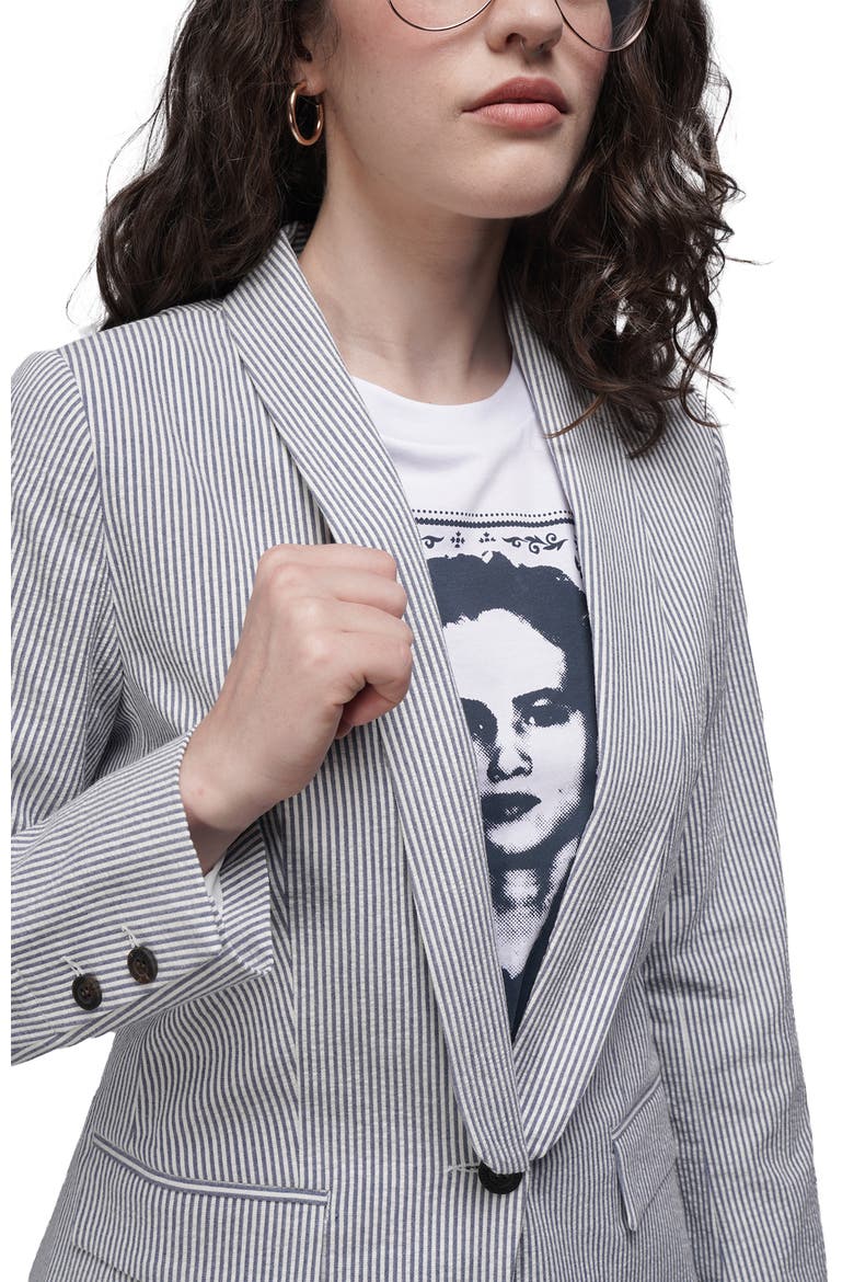The Empower Seersucker Tux Blazer, Alternate, color, NAVY/WHITE
